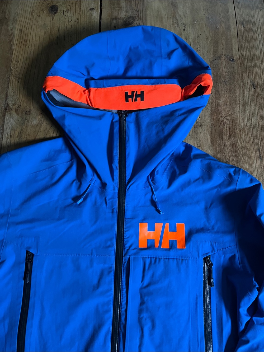 HELLY HANSEN Men's L Blue/Orange Sogn Shell 2.0 Ski Snowboarding recco ULLR